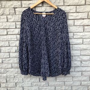 Cabi Te Amo All Over Script Blouse XL 5336 XL